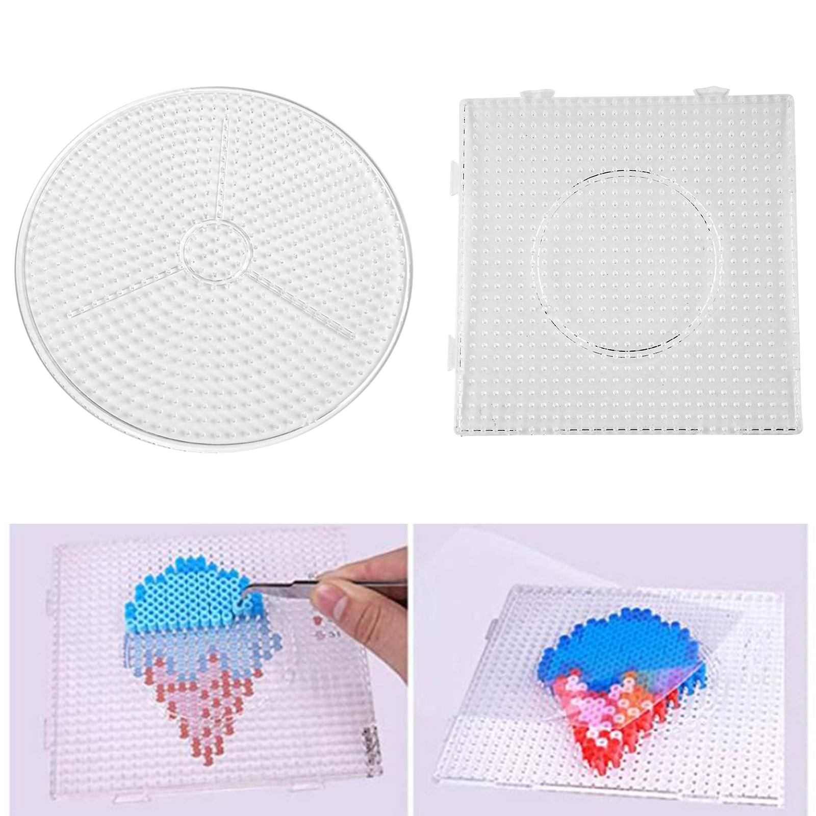 Hama Beads 5mm Pegboard Board Jigsaw Puzzle Beads Toys Pegboards Board Pegboards Patterns DIY Toy for Kids Craft Beads Supplies