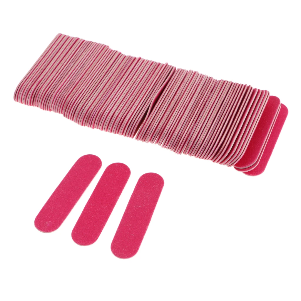 Pack of 100 Pieces Dual-Sided Nail Files, Washable Nail Buffering Files Bulk,