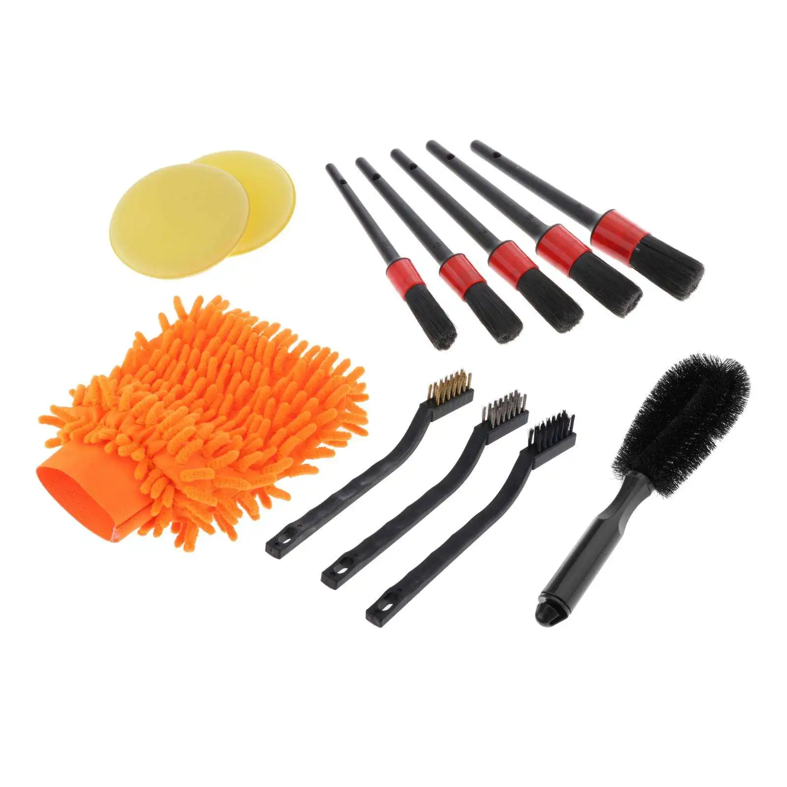 12Pieces Auto Car Detailing Brush Set for Cleaning Interior Exterior,Flexible & Strengthen Rim Brush