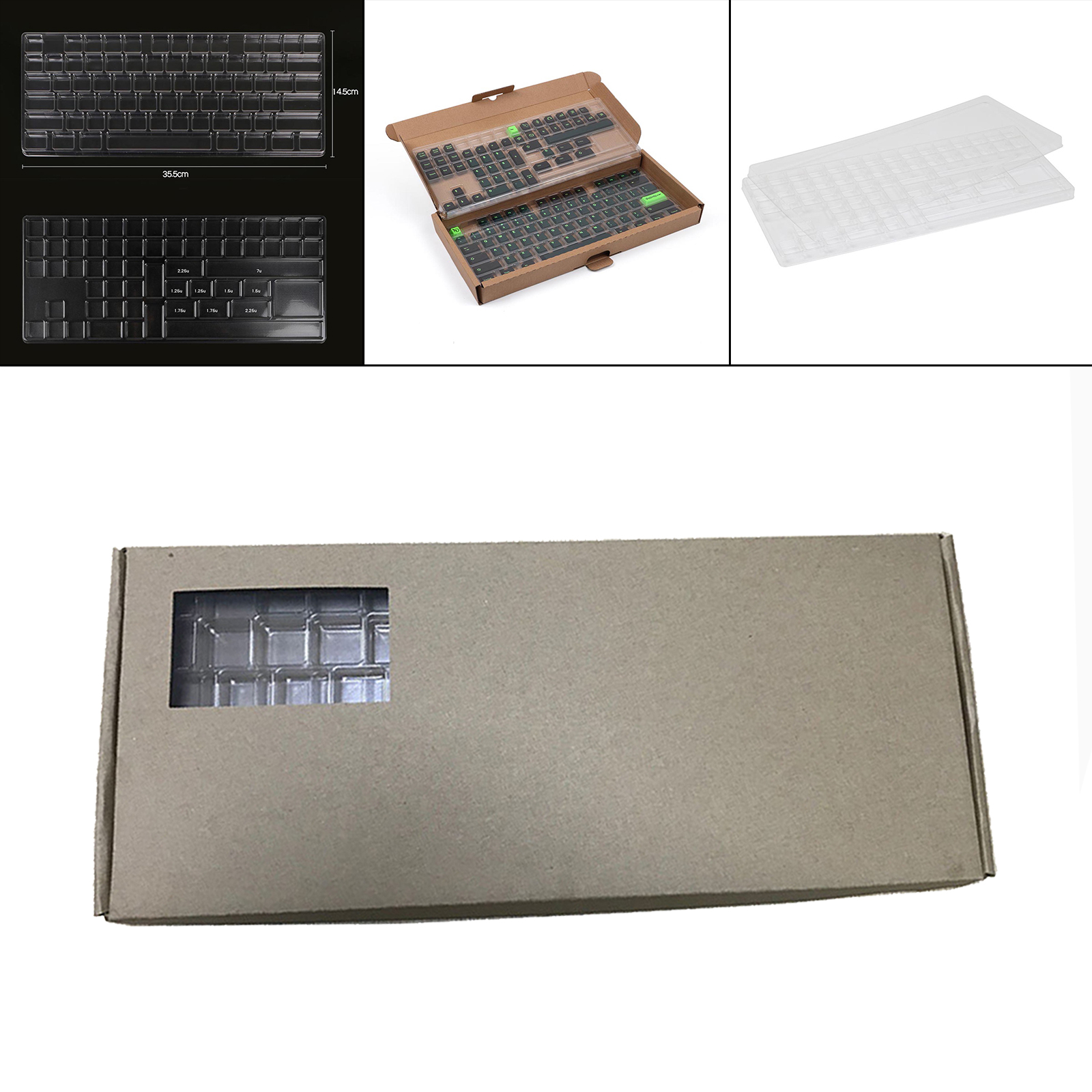 2 Layers Keycap Storage Box, Dustproof Washable Clear Cover with Dividers for Keycaps Collection Keyboard Set Organizer 2 Layers Keycap Storage Box, Dustproof Washable Clear Cover with Dividers for Keycaps Collection Keyboard Set Organizer