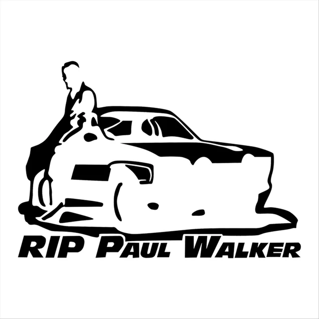 Rip Paul Walker Sticker Car Window Door Laptop Bumper Auto Vinyl