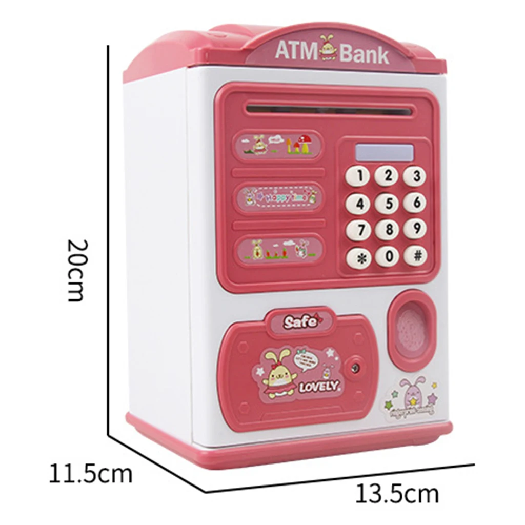 Small Electric Fingerprint Piggy Bank Money Coin Saving Banks Safe Boxes