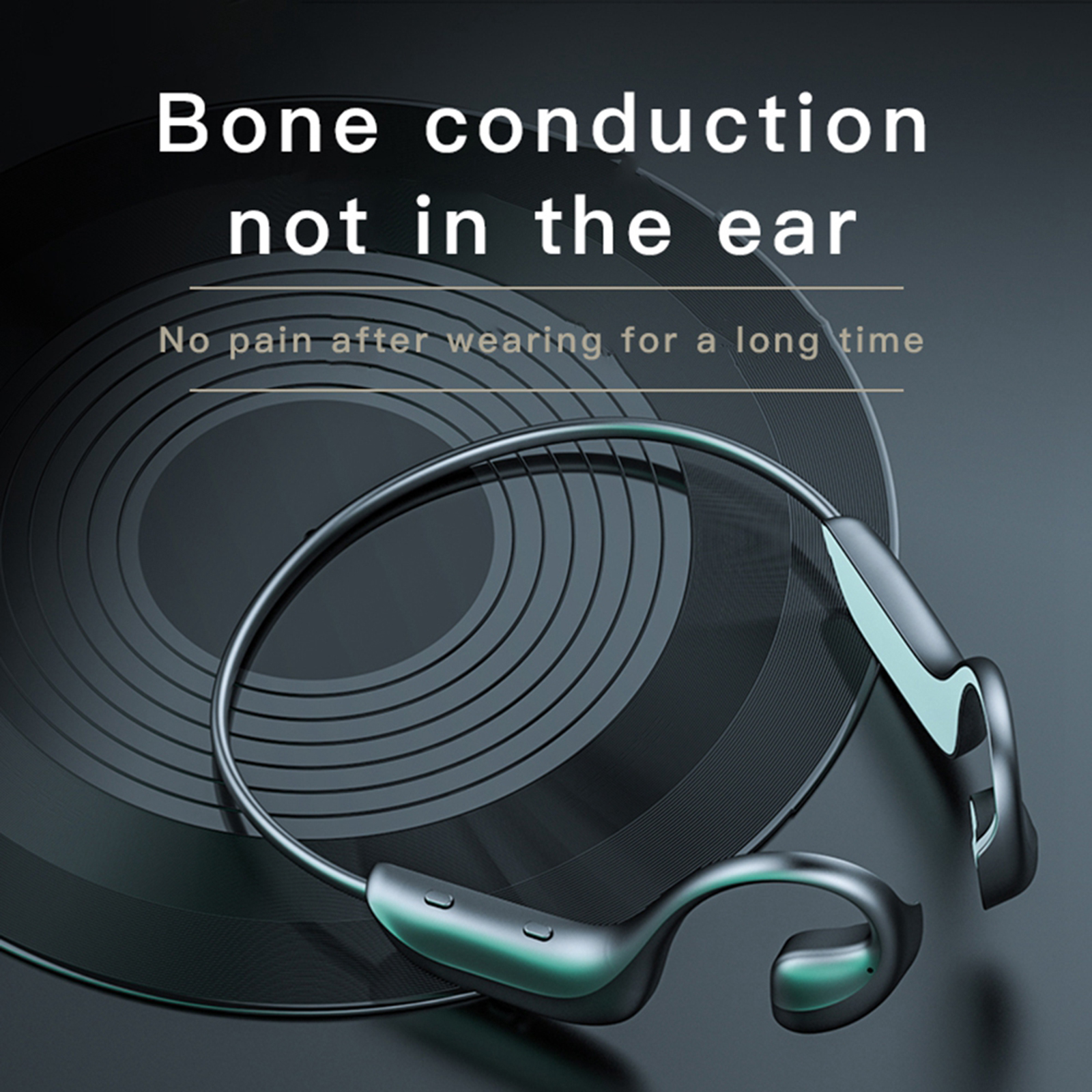 G-100 Open-Ear Bone Conduction Headphones Bluetooth 5.1 with Mic Sweatproof for Hiking cycling Driving Gym Sports