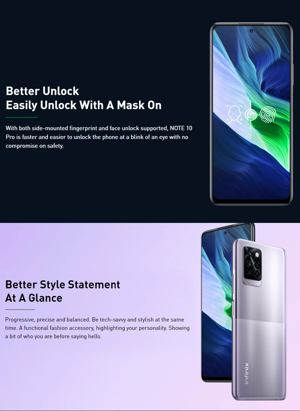 Global Version Infinix NOTE 10 PRO NFC Support 6.95'' Display Smartphone Helio G95 64MP Camera 33W Super Charge 5000 Battery infinix new