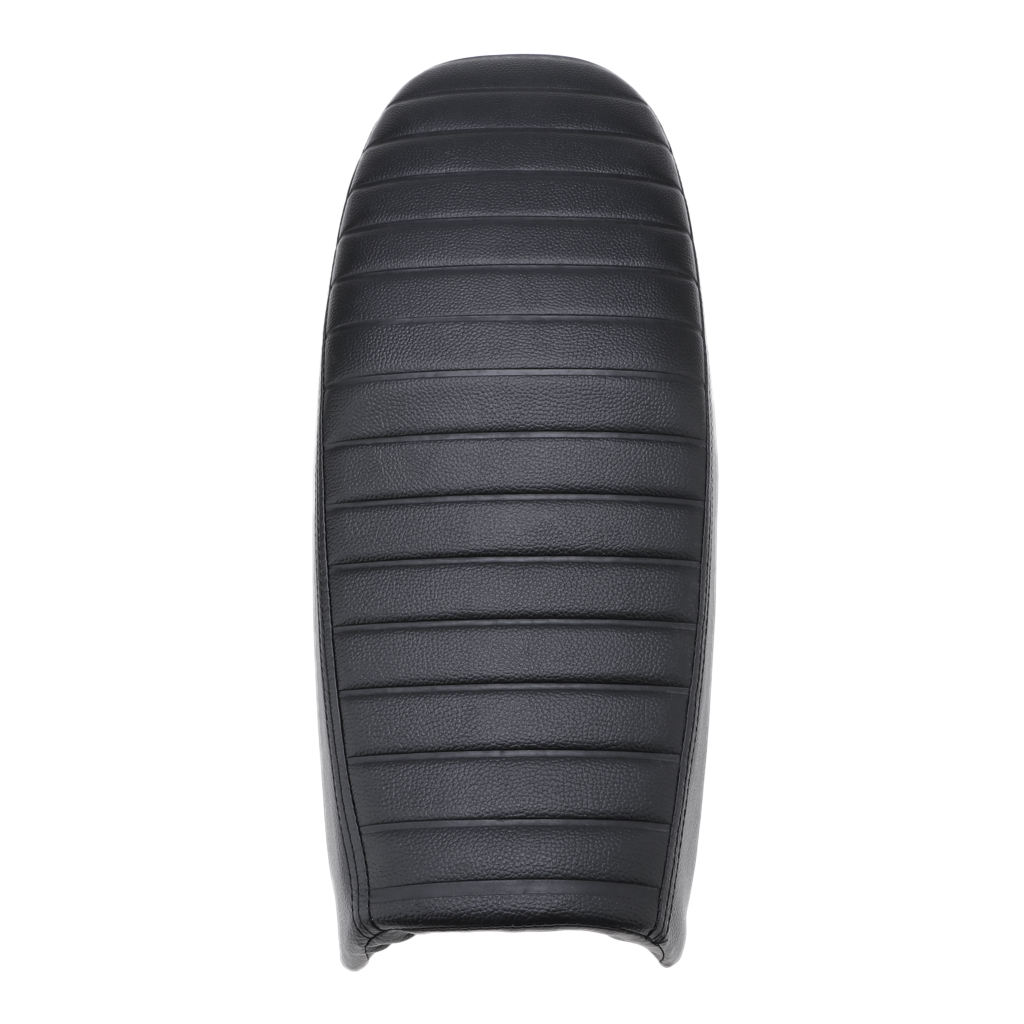 Motorcycle PU Leather Cafe Racer Seat Black Waterproof Universal Fit
