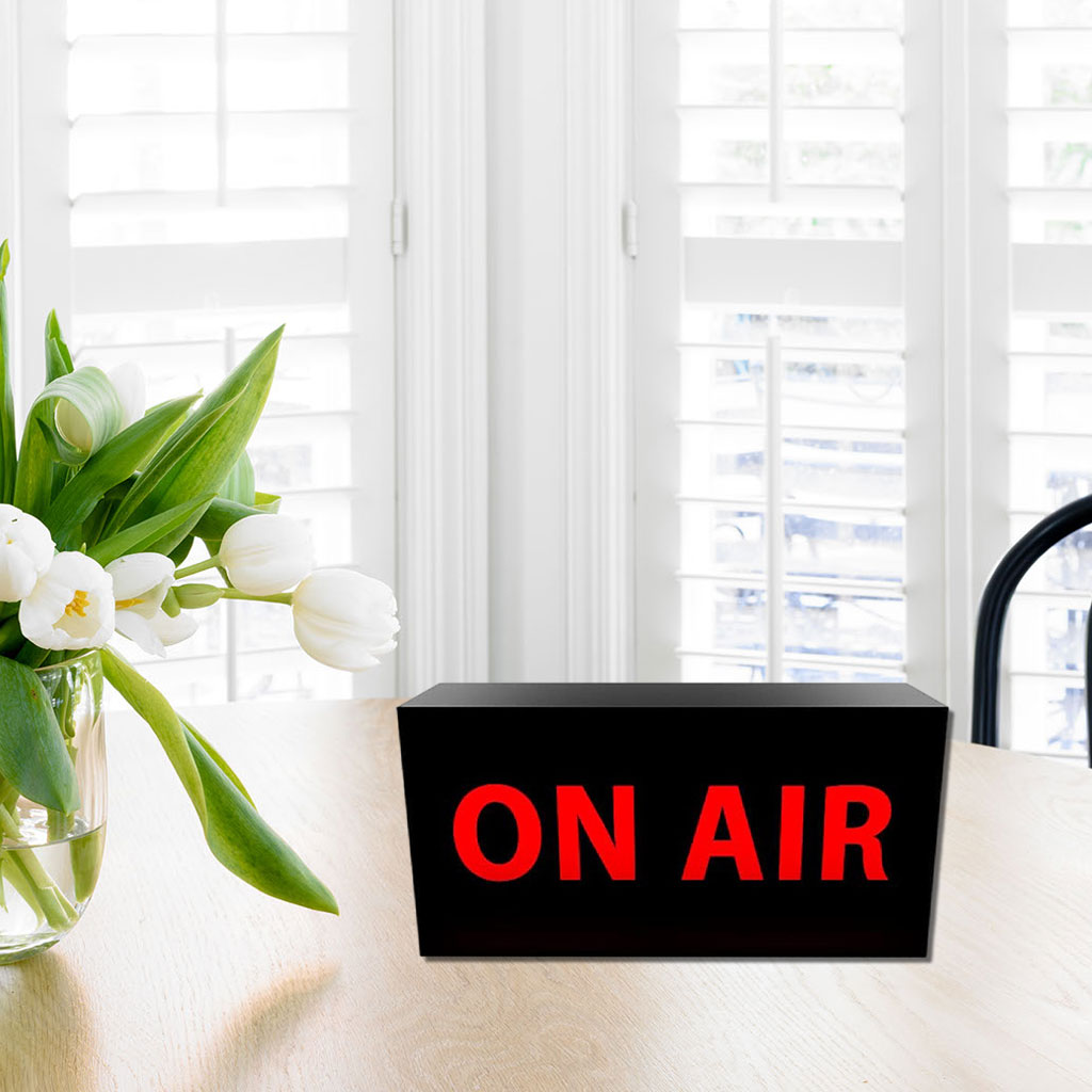 Recording Sign Battery Powered LED Illuminated On Air Neon Signs Studio Sign for Gaming Wall Decor Cinema Studio Home