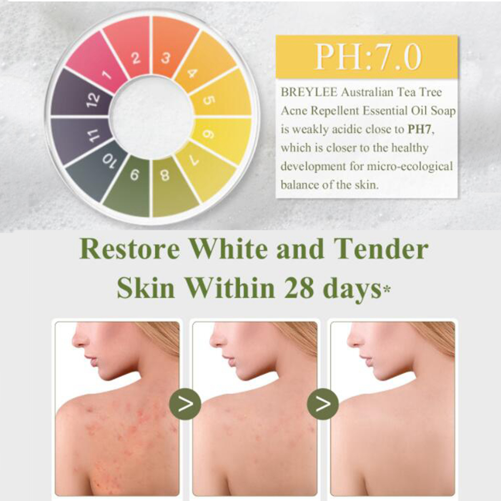 BREYLEE Soap Bar Oil Face  Treatment Whitening Soap Bath Deep Cleansing