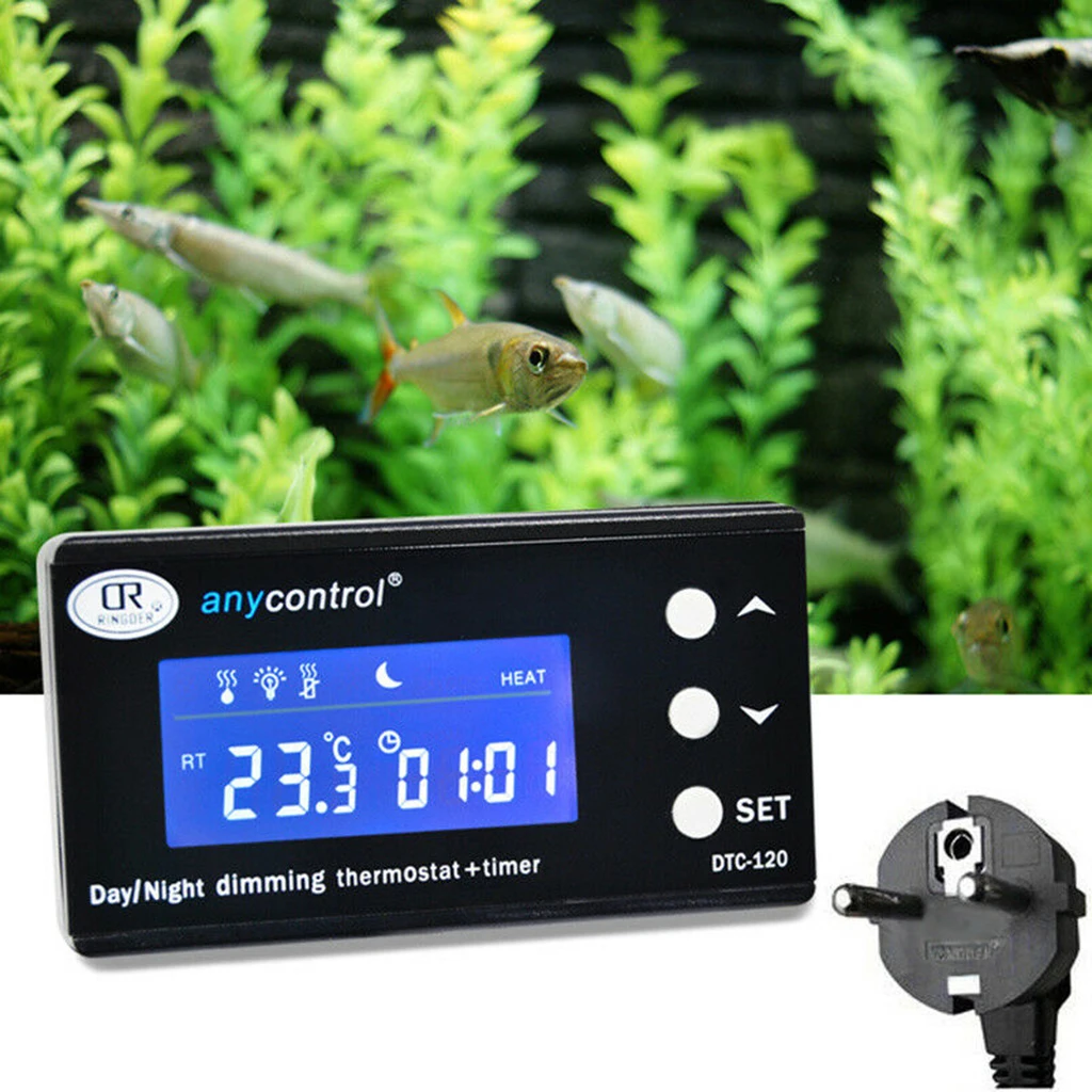 Digital Reptile Thermostat with Heating & Cooling Mode Reptile Snake Digital Thermostat Aquarium Temp Controller for Aquarium