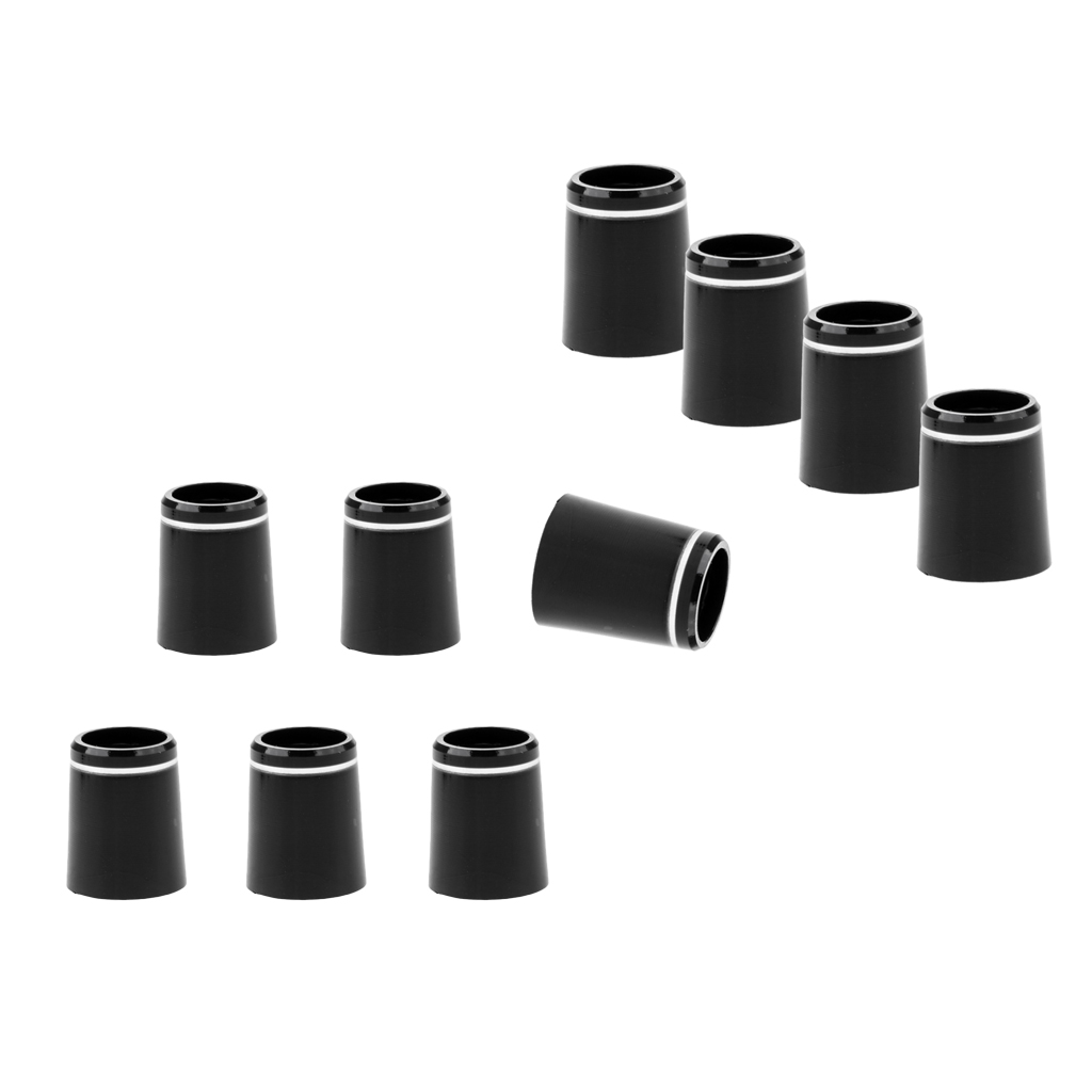 Bulk 10 Golf Club Ferrules Replacement & Silver  for .370 Iron Shaft