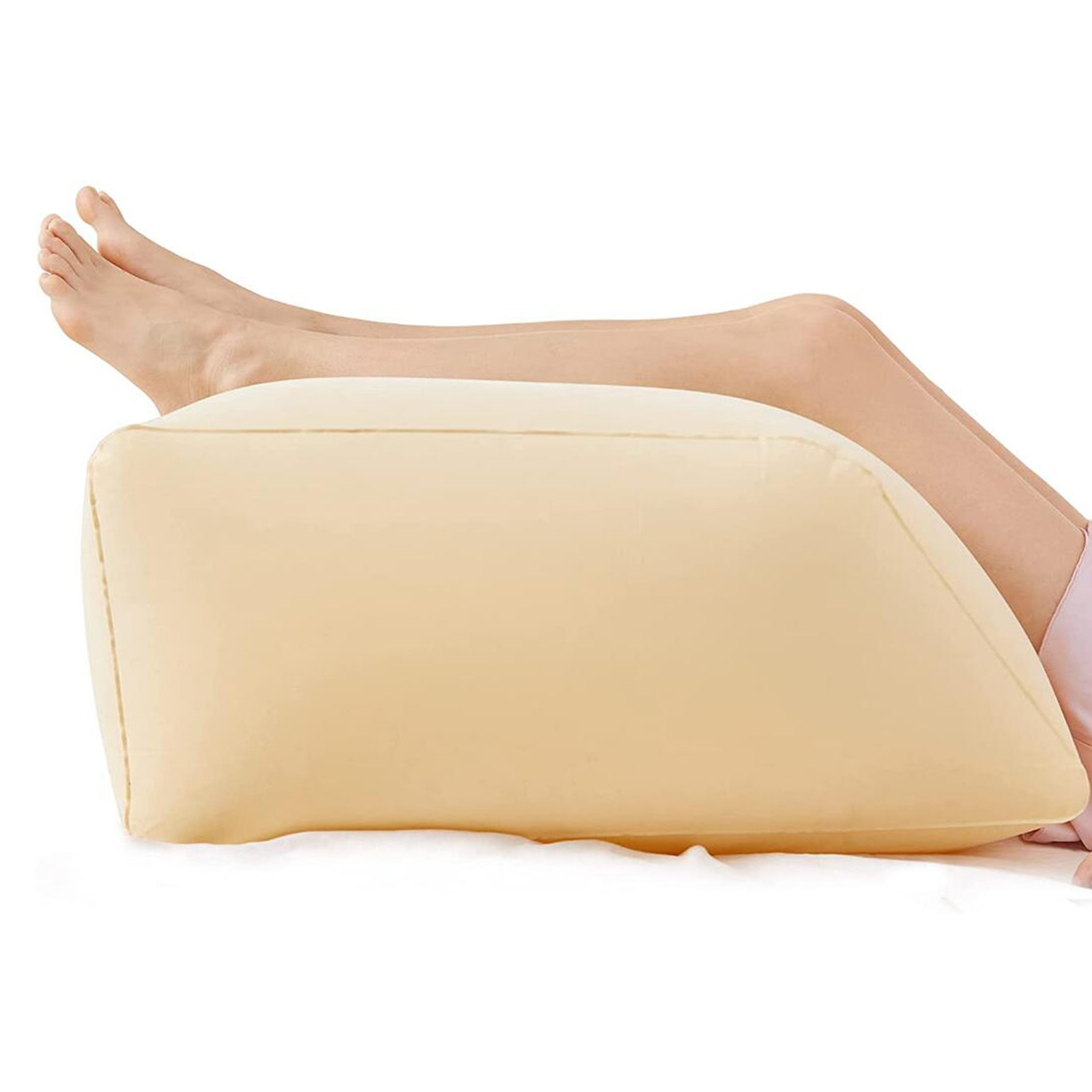 Inflatable Leg Knee Relief Wedge Rest Pillow Bedroom Travel Cushion Support