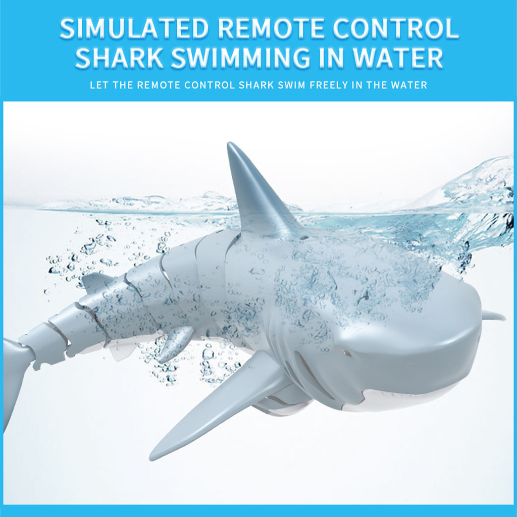 Peixe à Prova Simulação Tubarão Brinquedo Nadar Dwaterproof Água Controle Remoto Elétrico Robô Piscina Banheiro Crianças Brinquedos Presente 2.4g rc 2 tubarão robô piscina banheiro crianças brinquedos presente