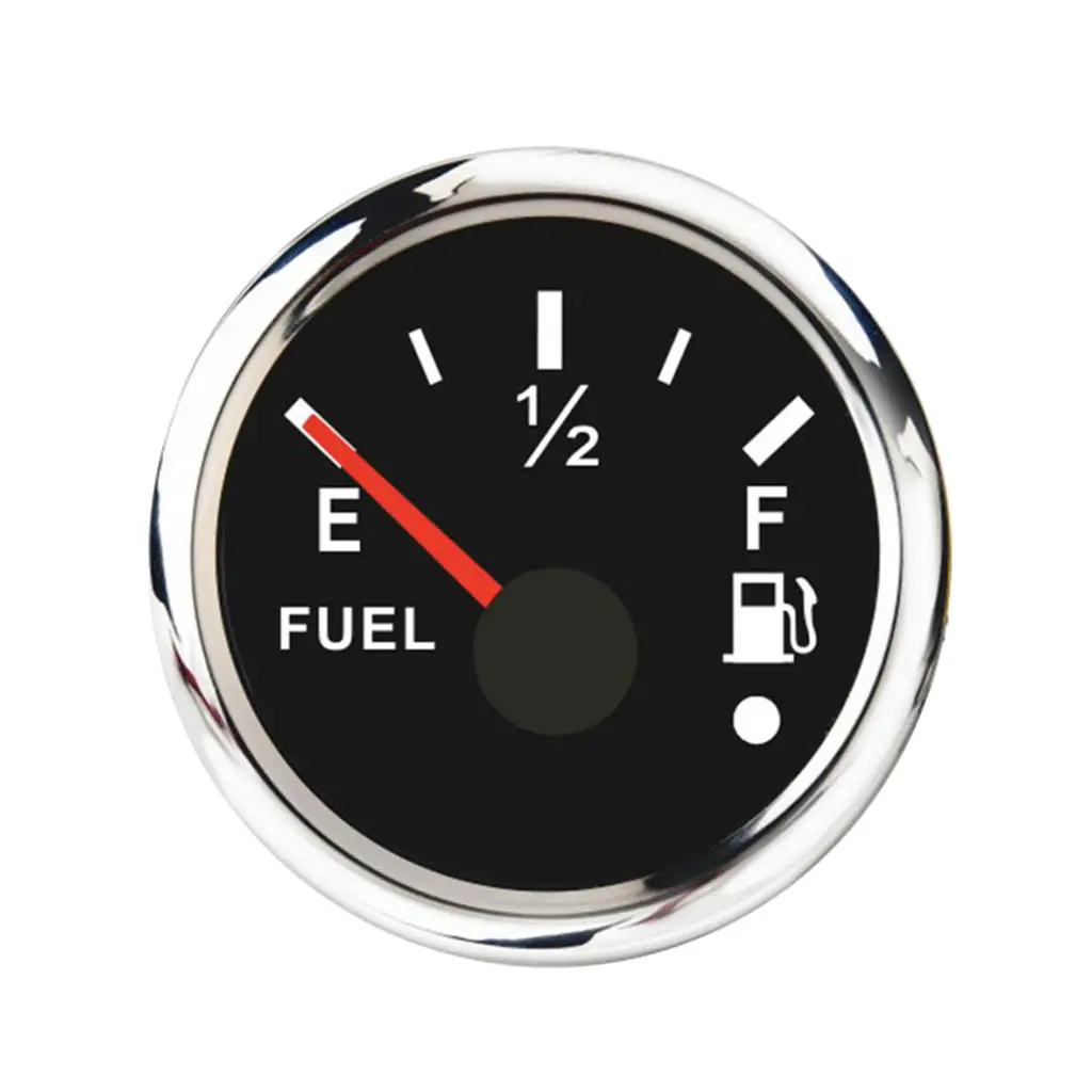 Fuel Level Gauge/ Meter for Boat Car Motorcycle, 0-190ohm, Black