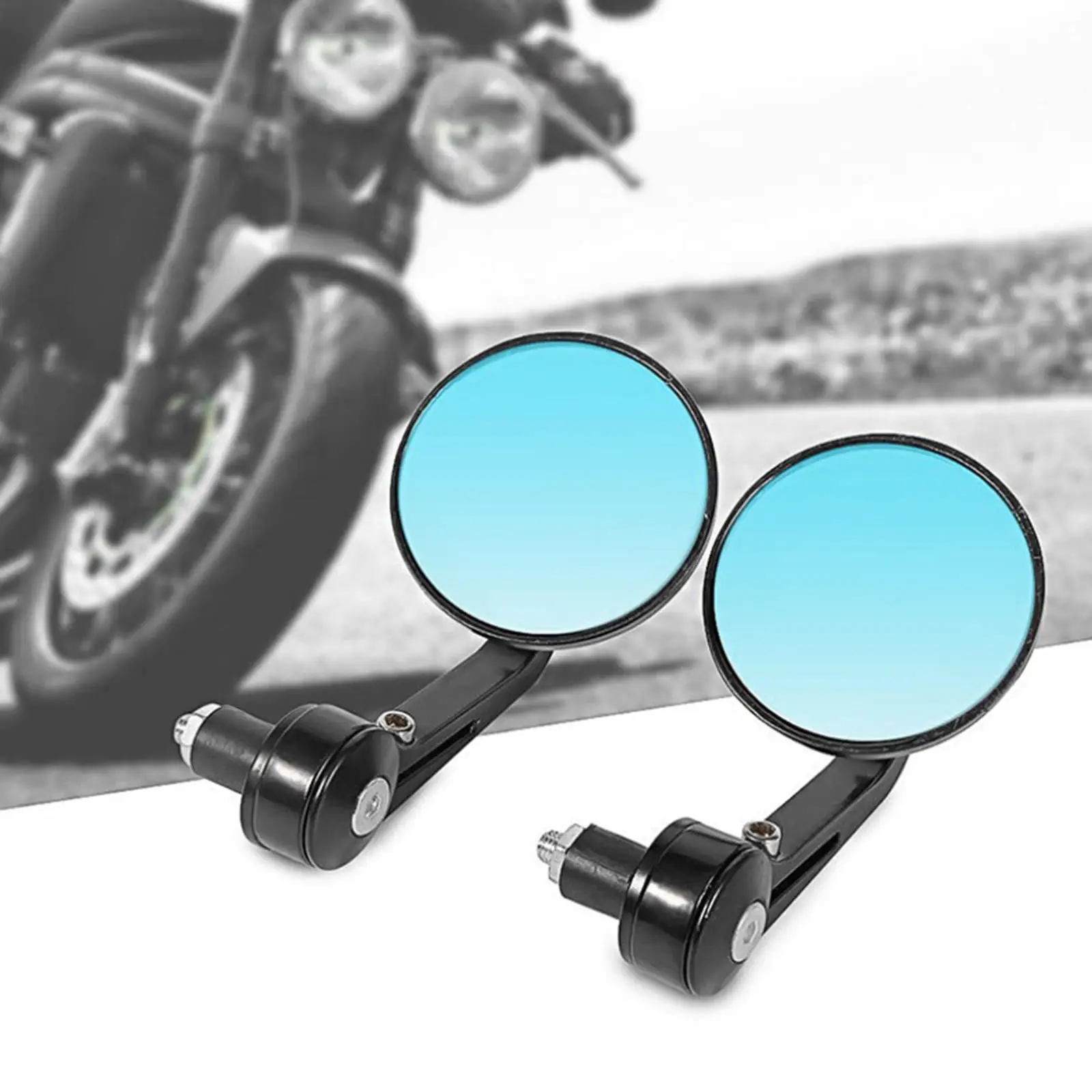 1 Pair Motorcycle Rear View Mirrors Aluminum Alloy Universal fits for Most Motocycle