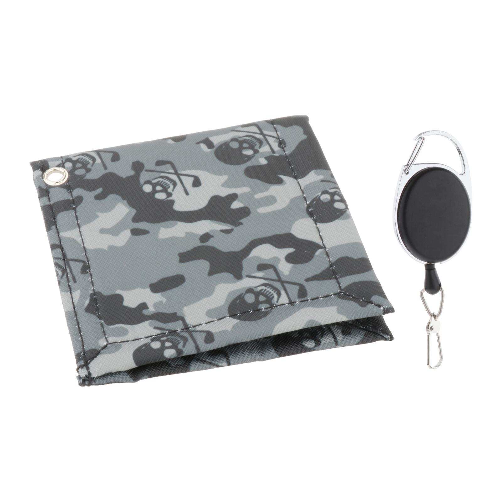 Square Golf Ball Cleaning Towel Portable Microfiber Wiping Cloth Mini 4.3 x 4.3 inch Cleaner Towel Pocket Golf Accessories
