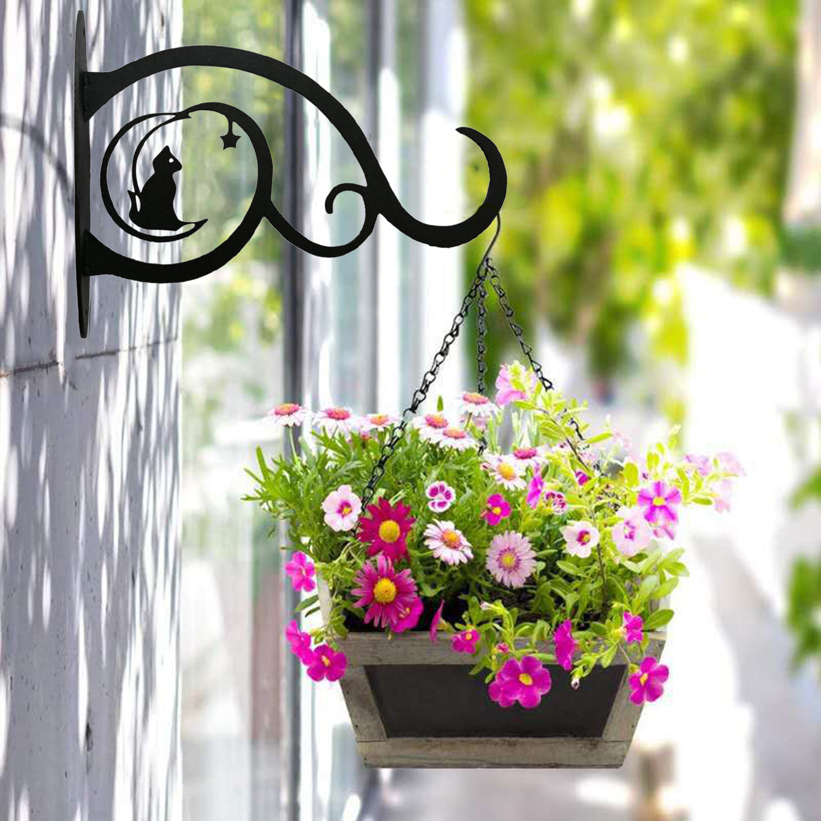 ing Plant Hook Hummingbird Cast Iron Decorative Flower Basket Wall 