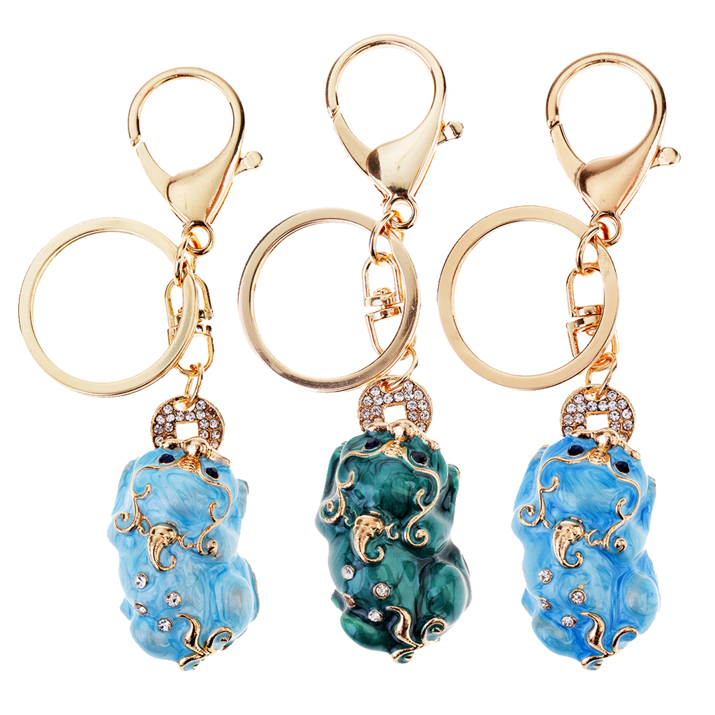 Pi Yao/Pi Xiu Metal Keychains to Attract Wealth Luck Car Women Bag Key Rings
