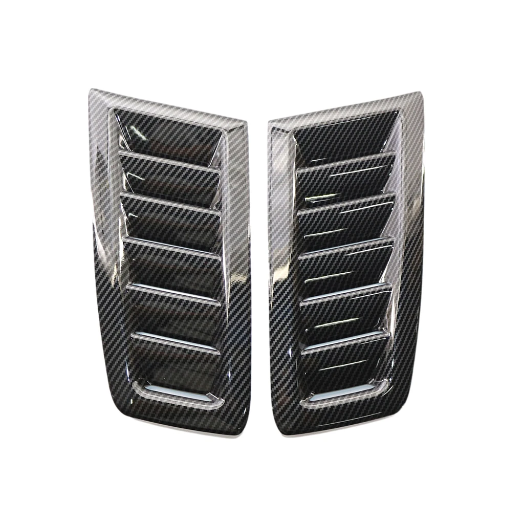 2 Pieces Vehicle Hood Vent Scoop Kit Flow Intake Louvers Bonnet Cover Accessory Decorative Fits for Ford MK2