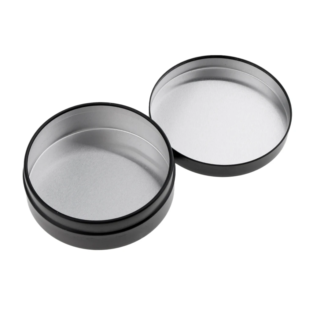 5 Pieces 3.5 Oz Shallow Round Tin Can Pressure Fit Cap Aluminum Containers for