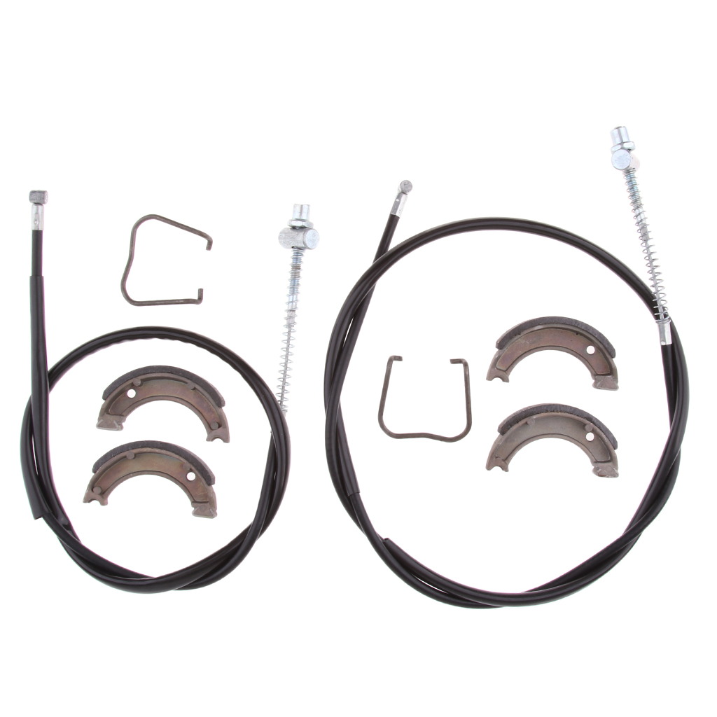 Motorcycle Front & Rear Break Cable With Break Shoes High Temperature Stability/No Brake Fade For Yamaha50 PW50 PY50 G50T