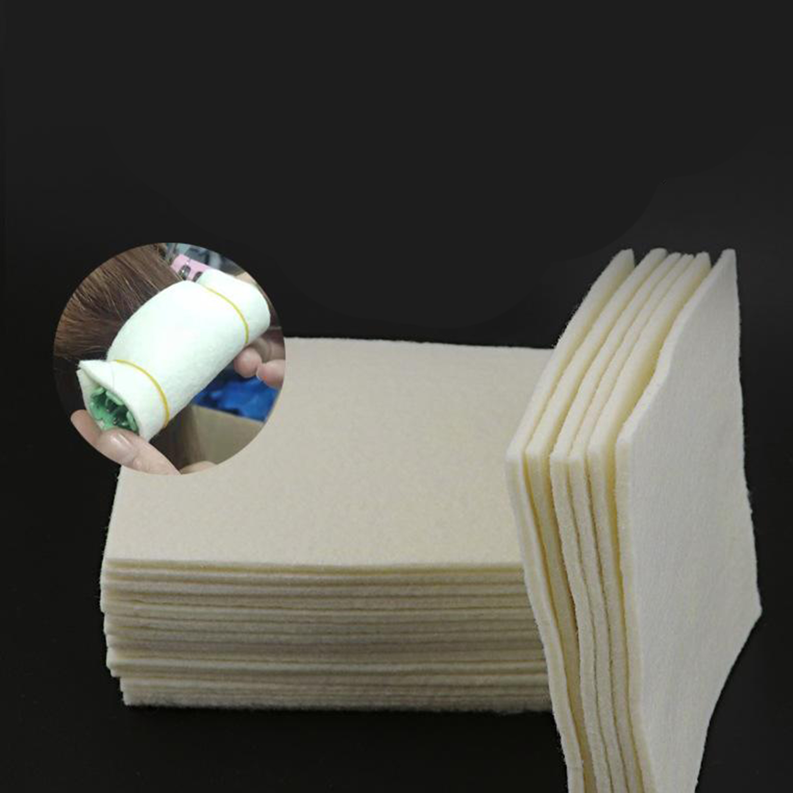 20pcs Perming Cotton Pad Hair Rod Perm Patch Curl Wave Crimping