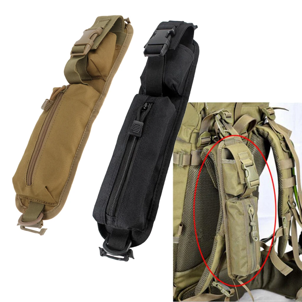 MOLLE Compact Pouch Outdoor Shoulder Strap Pocket Utility Gadget Carrier for Camping Hiking Jogging Travelling Mountaineering
