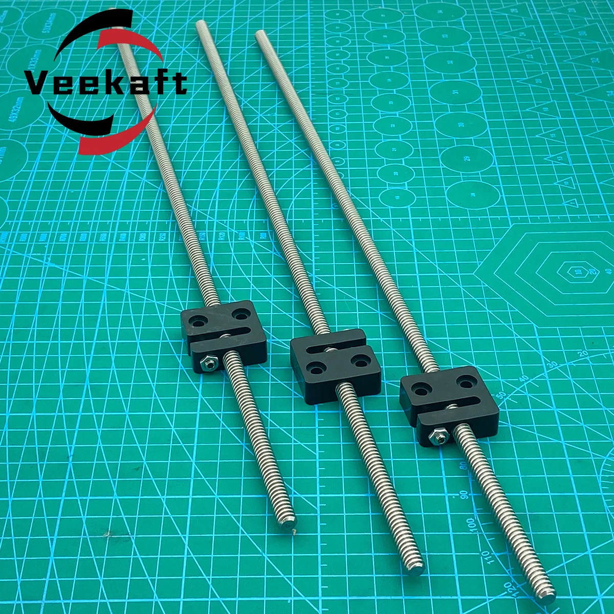 3PCS TR8*4 Custom Metric Acme Lead Screw 380mm 480mm 580mm with Anti-Backlash Nut Block Spider Coupler for Rat Rig V-Core 3
