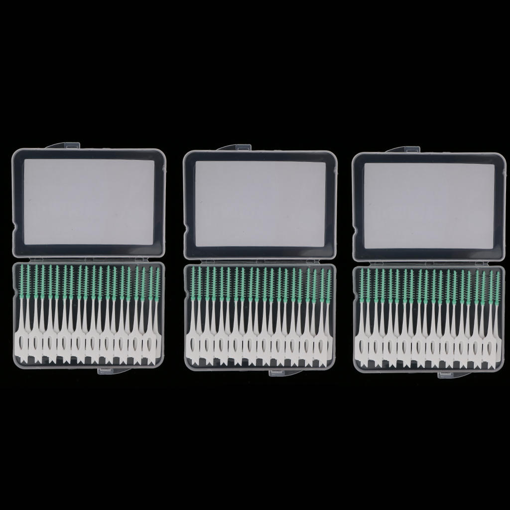 60Pcs Inter Brush Floss Teeth Cleaning Personal Oral Care Tool