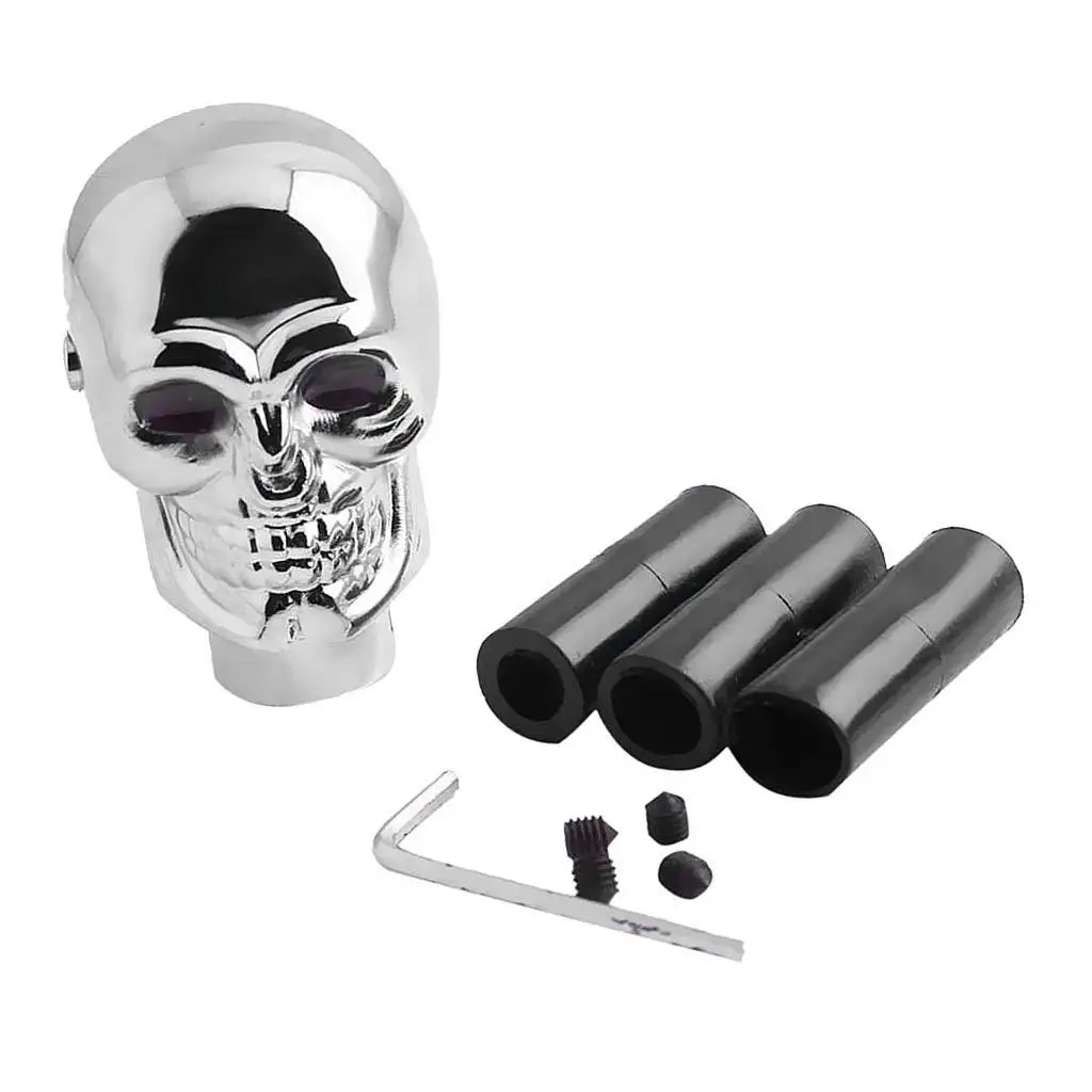 Universal Chrome Skull Red LED Car Manual Gear Stick er Knob Lever