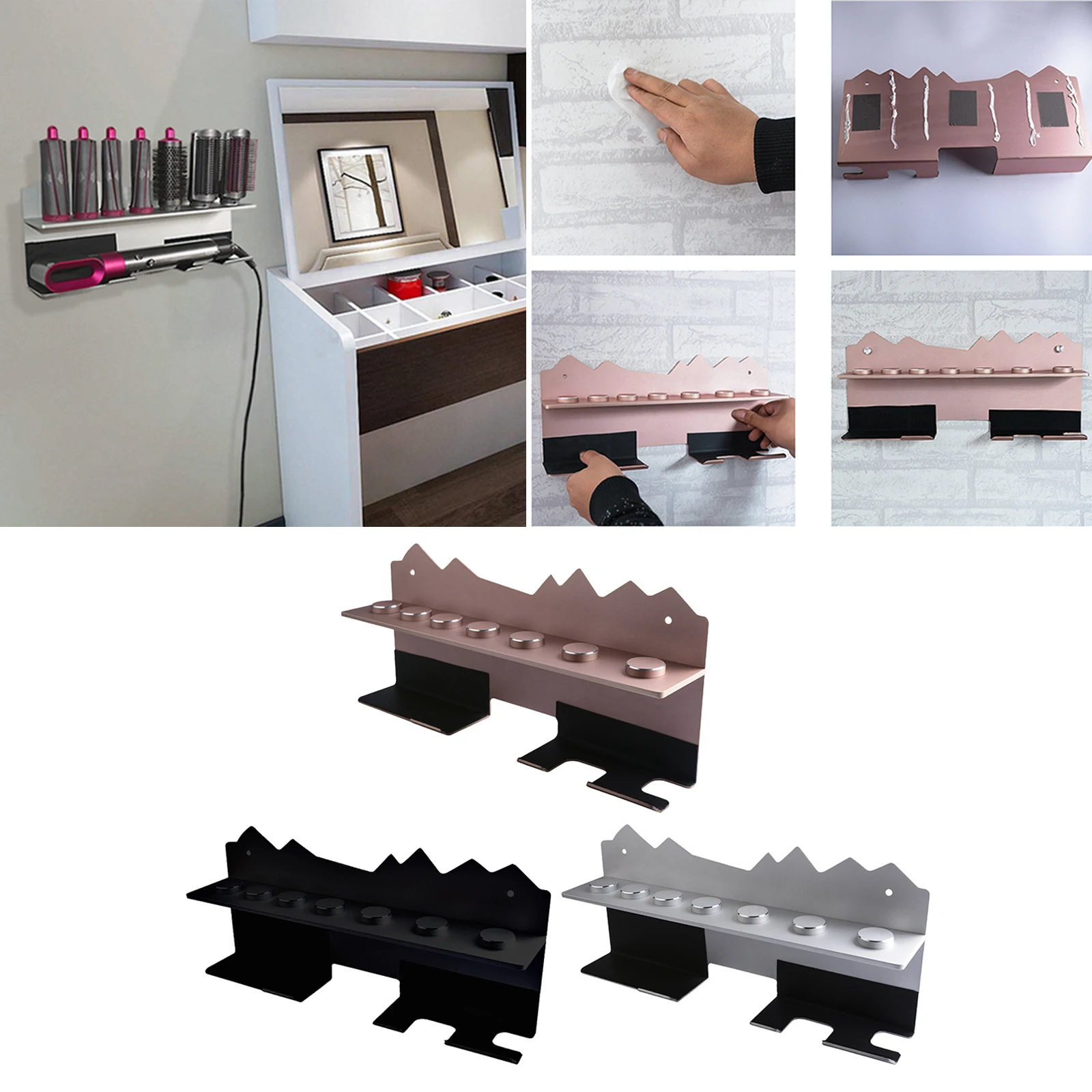 Bathroom Wall Mounted Holder for Dyson  Styler Rack for Bedroom