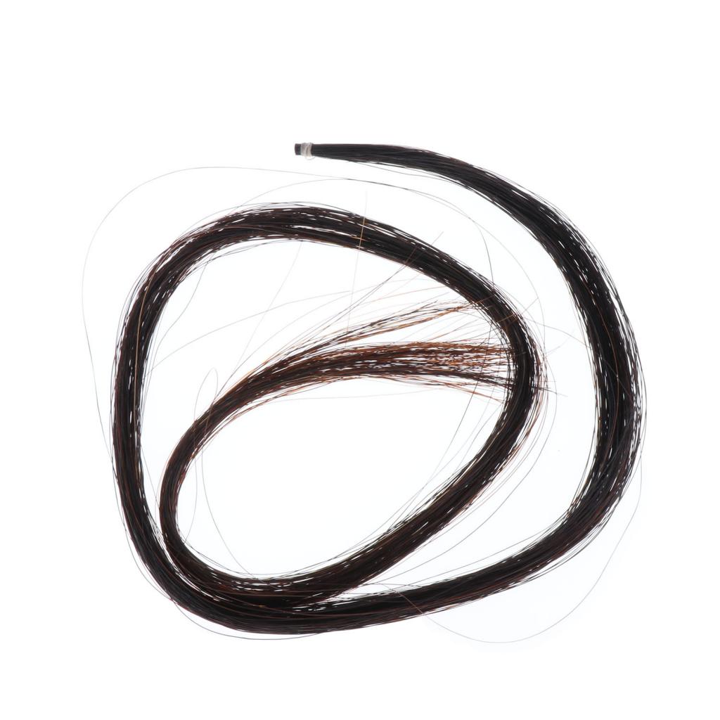 Dark Brown Horse Show Tail Hair Extension Bow For 4/4 Double Bass Accessory