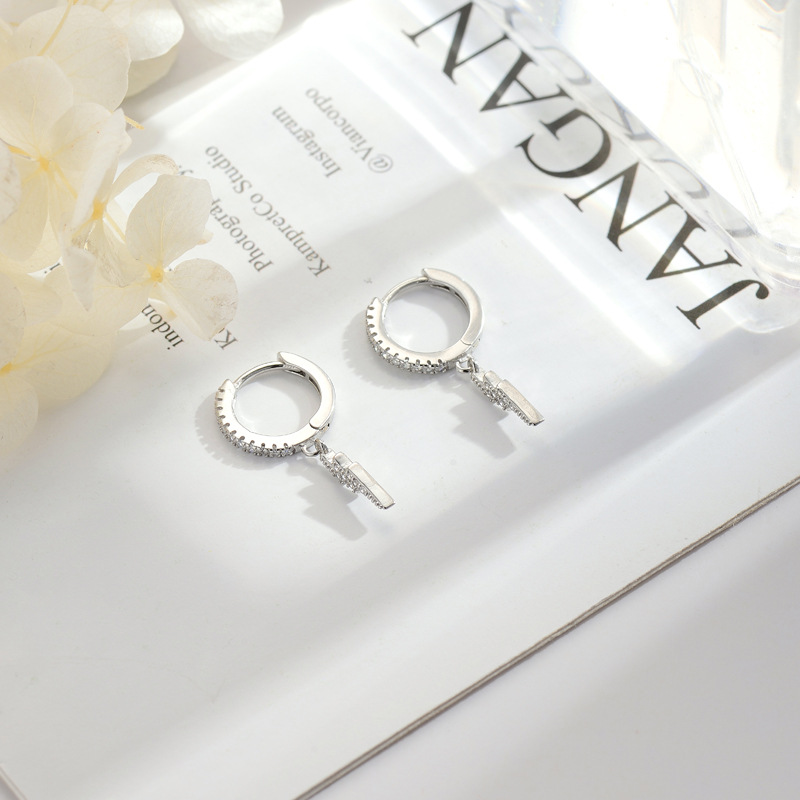 REETI Echt 925 Sterling Silber Kristall blitz Ohrring Für Frauen, Der Schmuck Geschenk Hochzeit Party Engagement – Detail 2