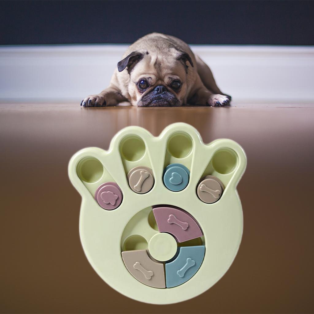 Dog Puzzle Pet Bowl IQ Interactive Slow Eating Feeding Food Bowls Portable Puppy Feeder Container