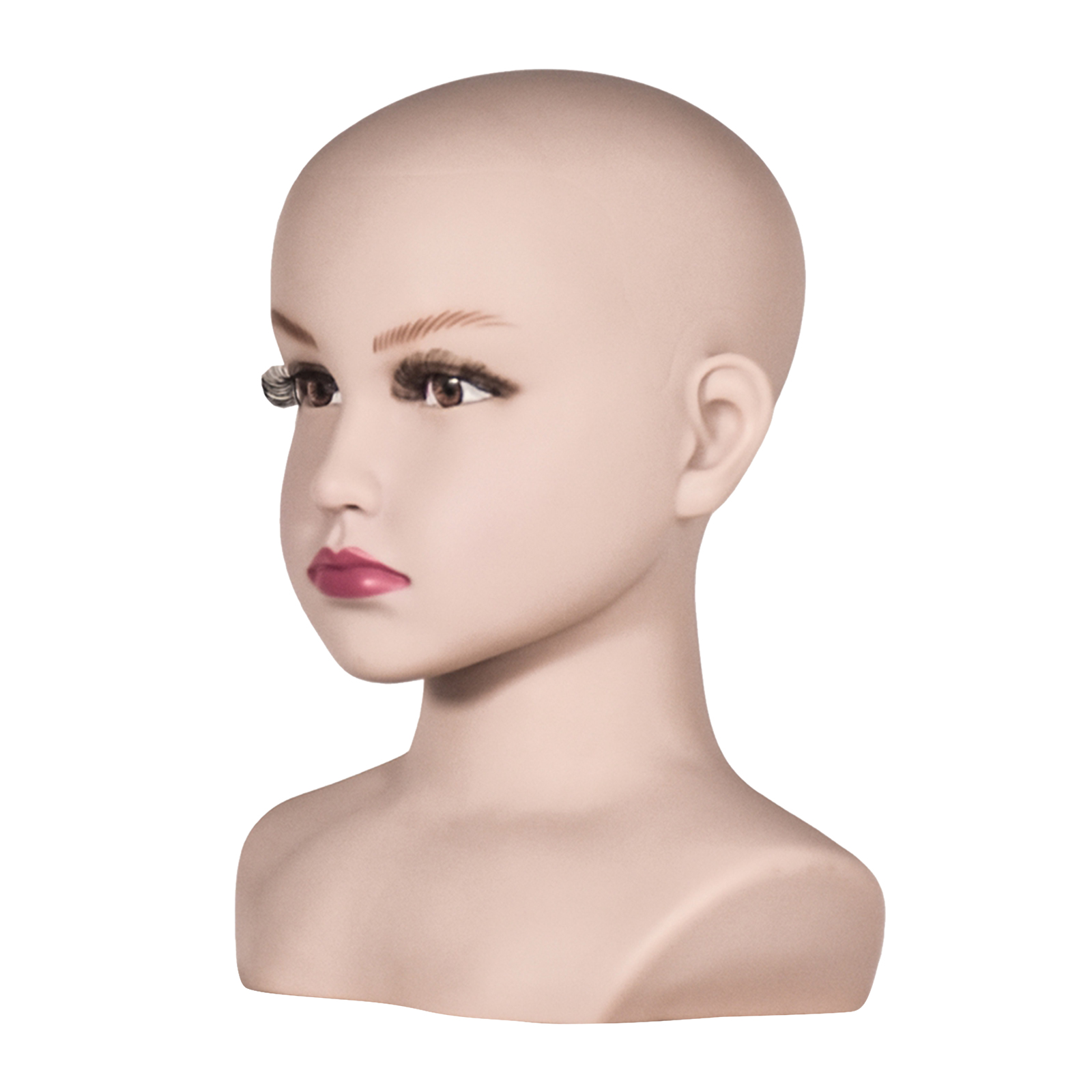 Child Mannequin Head Model Hat Wig Display Stand Rack for Kids Scarves