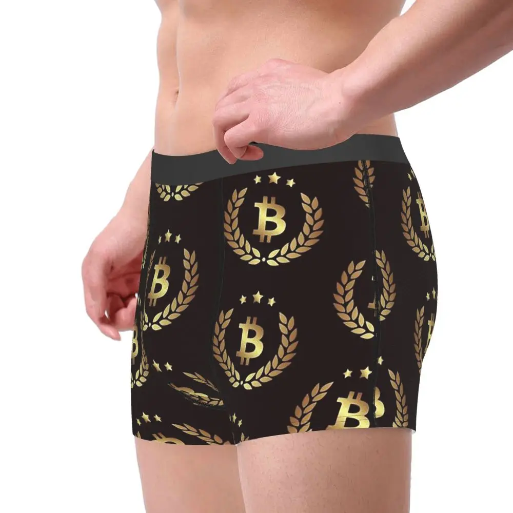 Bitcoin BTC Mining Bit Coin King Underpants Homme Panties Man Underwear Ventilate Shorts Boxer Briefs boxers with pockets