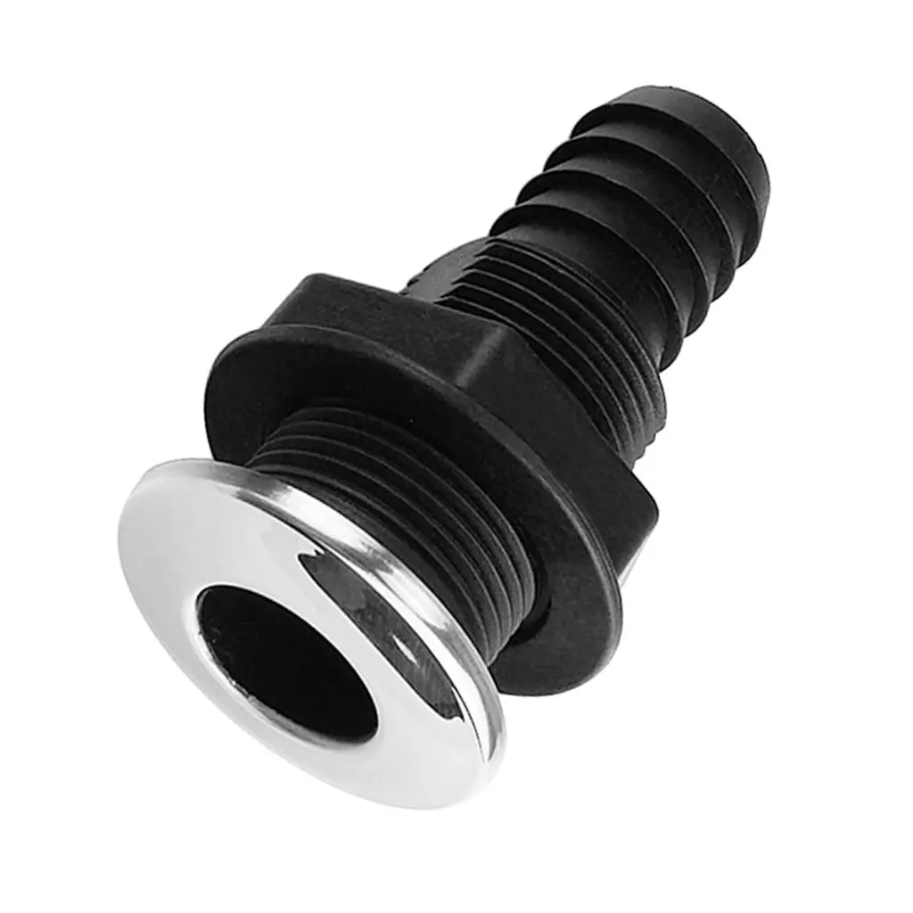 Hull Pass Through With Nylon End Cap For Boat, Sailing - Black