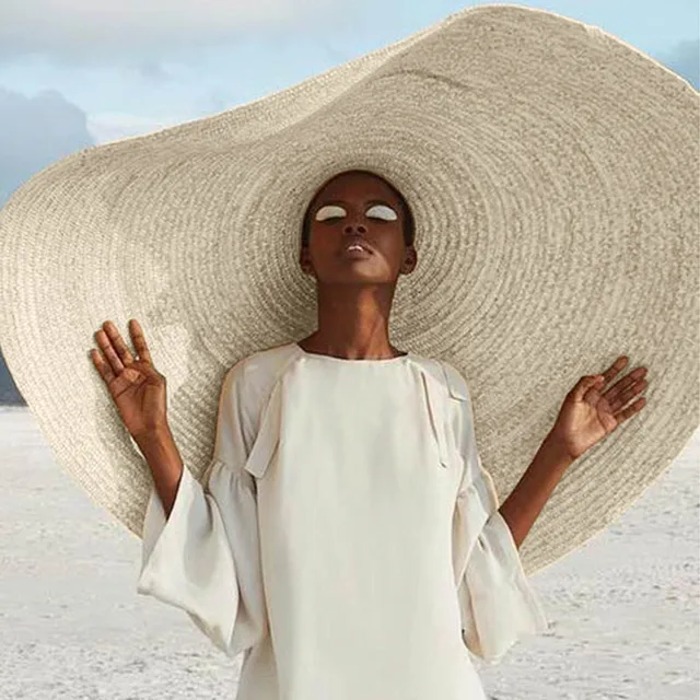 Fashion Super Wide Straw Caps Brim Hat Summer Beach Anti UV Sun Protection  Foldable Large Cover Cap Chapeau Femme 2019 Y200716 From Gou10, $51.89