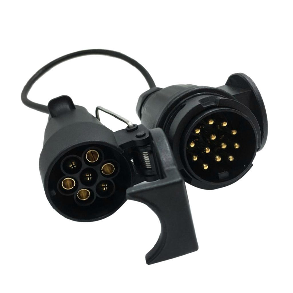 Waterproof Towbar Towing Plug Socket 7Pin to 13Pin Trailer Truck Electric EU