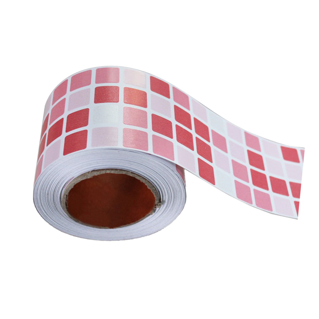 Water-resistant Self Adhesive PVC Tile Floor Wall Stickers Mosaic Decal Vinyl Art for Bathroom Kitchen Dining Room Decoration