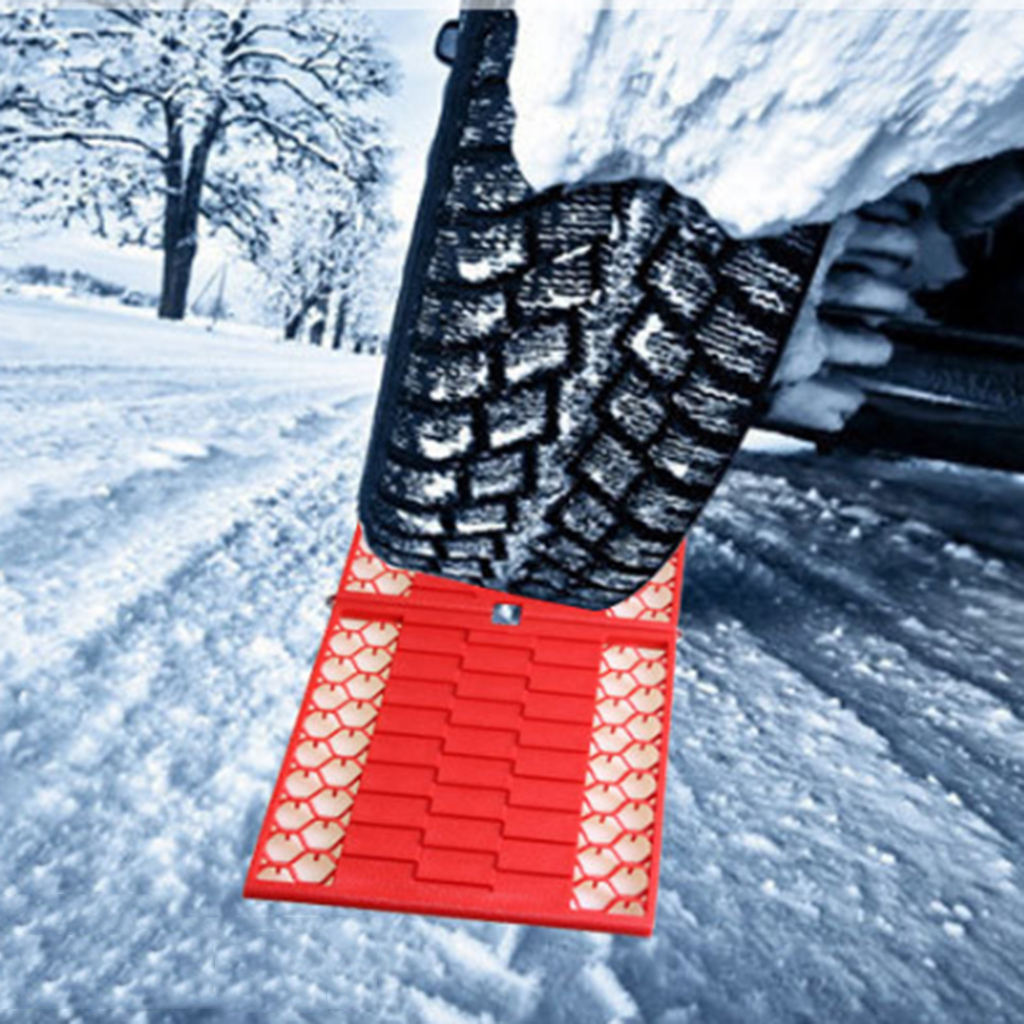 1 Pair Universal Foldable Car Emergency  Anti-skid Board Recovery Tracks