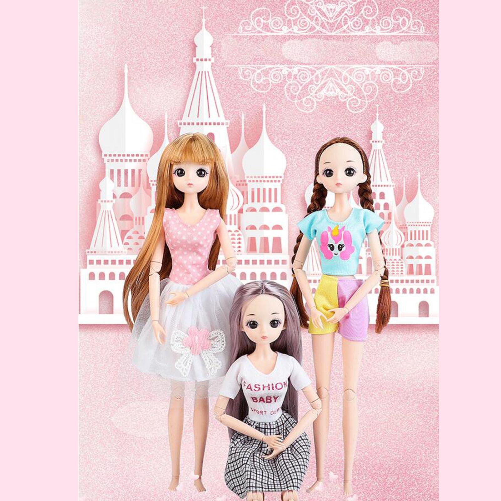 3 Set Lovely 12 Inch Mini Girl Doll Dress Clothes Shoes 1/6 Matching Outfits