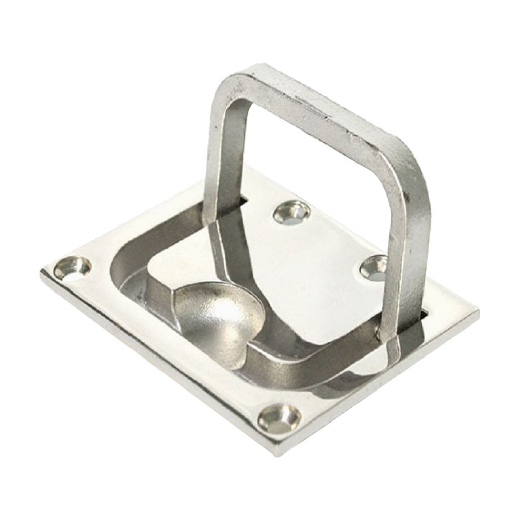 Boat Recessed Hatch Pull Handle Marine Locker Flush Lifting Latch 316 Stainless Steel - Size 3x2.2 Inch 76x56mm