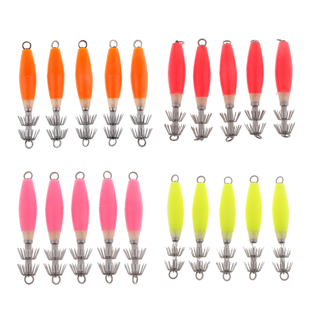 5pcs Sea Fishing Squid Hooks Octopus Hook Saltwater Fishing Lure Hard Bait Gancho de calamar le calmar crochet