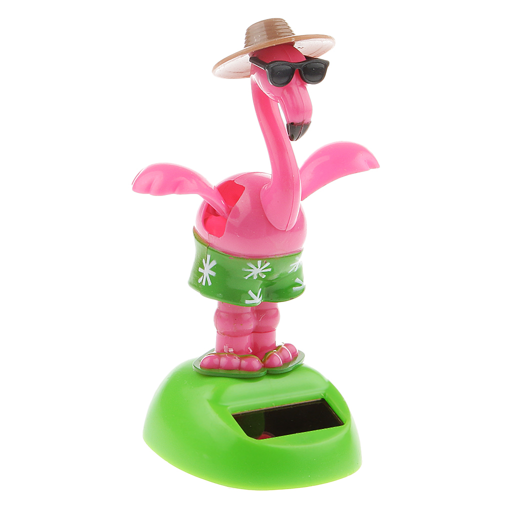 Solar Power Flapping Wing Swan Doll Car Ornament Home Decor Toy Plastic