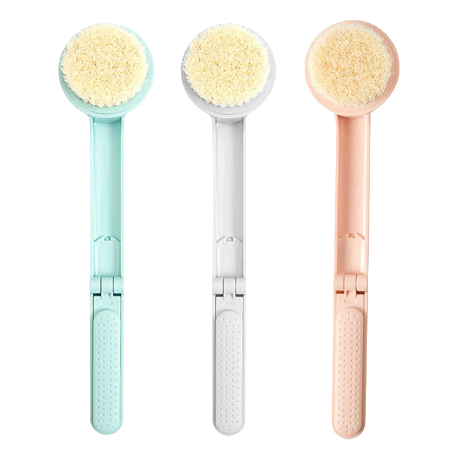 Portable Long Body Bath Shower Back Brush Scrubber Massager Skin Beauty Cleaning