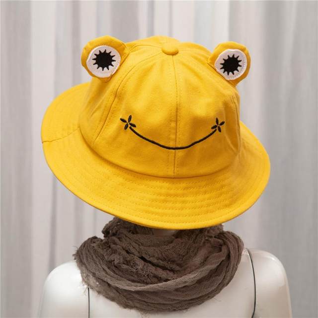 Cartoon Frog Fisherman Hat, Unisex Summer Adult Sun Hat, Foldable Wide Brim  Fisherman Hat