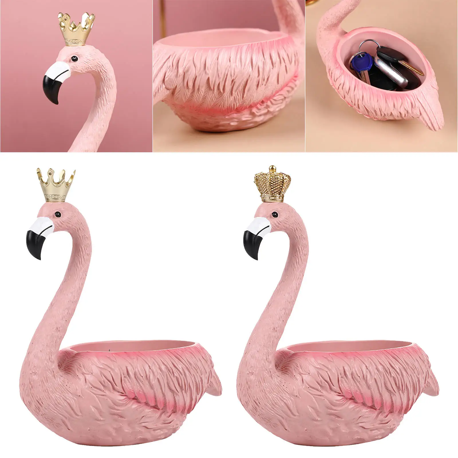 Key Storage Ornament Trinket Modern Decorations Flamingo for Porch Shoe Cabinet Living Room