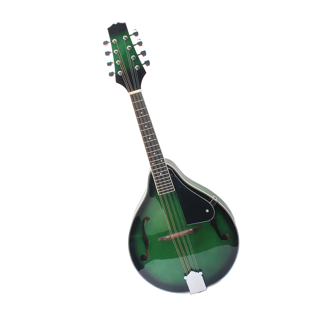 Mandolin Guitar Acoustic Electric Mandolins Musical Instrument Wood with Guard Board for Beginner Adults Green
