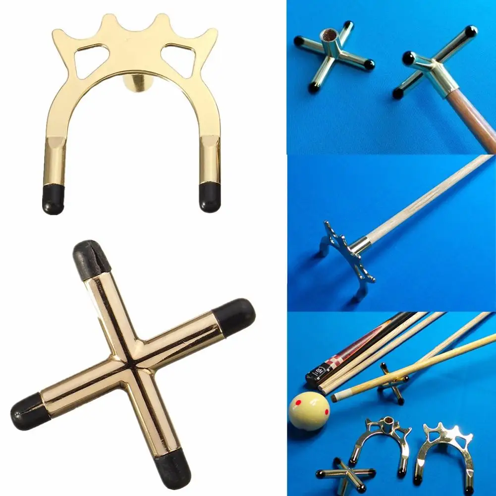 High Quality Pool Snooker Billiards Table Cue Brass Cross Spider Holder Rests FA 
