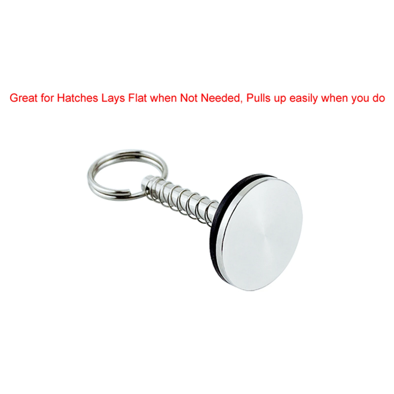 Stainless Steel Boat Hatch Cover Pull Button with Spring Hidden Pull Pin Lifter for Engine Cover Floor Storage Loft Ladders