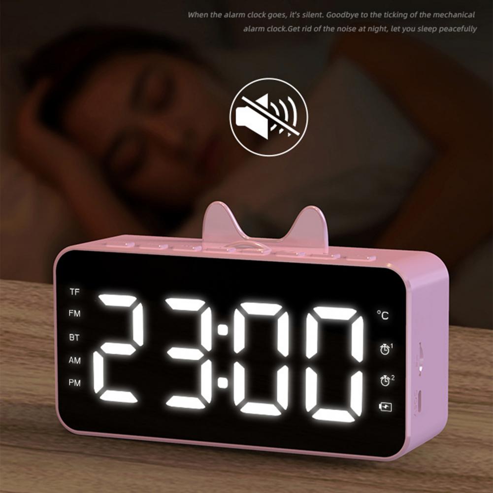 clock bluetooth digital speaker q9